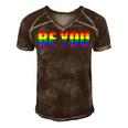 Be You Lgbt Flag Gay Pride Month Transgender Men's Short Sleeve V-neck 3D Print Retro Tshirt Brown