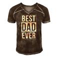 Best Dad Ever Mm0016 Men's Short Sleeve V-neck 3D Print Retro Tshirt Brown