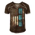 Best Dad Ever Us American Flag Gift For Fathers Day Men's Short Sleeve V-neck 3D Print Retro Tshirt Brown