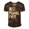 Best Pamma Ever - Vintage Father Men's Short Sleeve V-neck 3D Print Retro Tshirt Brown
