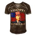 Biden 4Th Of July Joe Biden Happy Fathers Day Funny Men's Short Sleeve V-neck 3D Print Retro Tshirt Brown