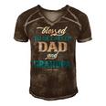 Blessed To Be Called Dad And Grandpa Funny Fathers Day Idea Men's Short Sleeve V-neck 3D Print Retro Tshirt Brown Blessed To Be Called Dad And Grandpa Funny Fathers Day Idea Men's Short Sleeve V-neck 3D Print Retro Tshirt Brown