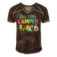 Camper Kids Birthday 6 Years Old Camping 6Th B-Day Funny Men's Short Sleeve V-neck 3D Print Retro Tshirt Brown