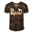 Cane Corso The Dogfather Pet Lover Men's Short Sleeve V-neck 3D Print Retro Tshirt Brown