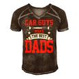 Car Guys Make The Best Dads Gift Funny Garage Mechanic Dad Men's Short Sleeve V-neck 3D Print Retro Tshirt Brown