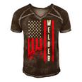 Cool Welding Us Flag Art For Men Women Welder Welding Lover Men's Short Sleeve V-neck 3D Print Retro Tshirt Brown