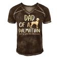 Dad Of A Dalmatian That Is Sometimes An Asshole Funny Gift Men's Short Sleeve V-neck 3D Print Retro Tshirt Brown