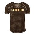 Dadchelor Fathers Day Bachelor Men's Short Sleeve V-neck 3D Print Retro Tshirt Brown