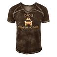 Dads Taxi Service Dad Cab Driver Men's Short Sleeve V-neck 3D Print Retro Tshirt Brown