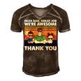 Dear Dad Great Job Were Awesome Thank You Men's Short Sleeve V-neck 3D Print Retro Tshirt Brown