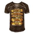 Father Grandpa Im A Lucky Daughter I Have A Freaking Awesome Dad Yes He Bought Me Thisdad Family Dad Men's Short Sleeve V-neck 3D Print Retro Tshirt Brown
