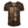 Fathers Day Best Dad Ever With Us V2 Men's Short Sleeve V-neck 3D Print Retro Tshirt Brown