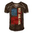 Fathers Day Best Dad Ever With Us V3 Men's Short Sleeve V-neck 3D Print Retro Tshirt Brown