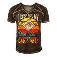 Fathers Day For Dad Jokes Funny Dad For Men Men's Short Sleeve V-neck 3D Print Retro Tshirt Brown