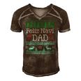 Feliz Navi Dad Ugly Christmas Design Multic Classic Men's Short Sleeve V-neck 3D Print Retro Tshirt Brown
