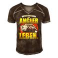 Fischer Fishing Equipment Angler Father And Son Saying Men's Short Sleeve V-neck 3D Print Retro Tshirt Brown