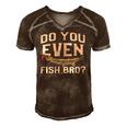 Funny Alligator Gar Fish Saying Freshwater Fishing Gift Men's Short Sleeve V-neck 3D Print Retro Tshirt Brown