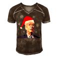 Funny Anti Joe Biden Happy 4Th Of July Merry Christmas Men's Short Sleeve V-neck 3D Print Retro Tshirt Brown