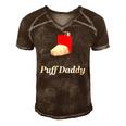 Funny Puff Daddy Asthma Awareness Gift Men's Short Sleeve V-neck 3D Print Retro Tshirt Brown