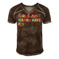 Girls Just Want To Have Fundamental Human Rights Feminist V2 Men's Short Sleeve V-neck 3D Print Retro Tshirt Brown