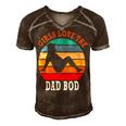 Girls Love The Dad Bod Men's Short Sleeve V-neck 3D Print Retro Tshirt Brown