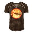 Graphic 365 Papu Vintage Retro Fathers Day Funny Men Gift Men's Short Sleeve V-neck 3D Print Retro Tshirt Brown