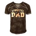 Gymnast Cheer Dad - Gymnastics Dad Men's Short Sleeve V-neck 3D Print Retro Tshirt Brown