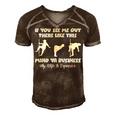 If You See Me Out There Like This Funny Fat Guy Man Husband Men's Short Sleeve V-neck 3D Print Retro Tshirt Brown