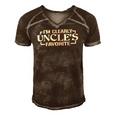 Im Clearly Uncles Favorite Favorite Niece And Nephew Men's Short Sleeve V-neck 3D Print Retro Tshirt Brown
