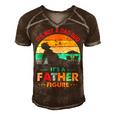 Its Not A Dad Bod Its A Father Figure Fathers Day Dad Jokes Men's Short Sleeve V-neck 3D Print Retro Tshirt Brown