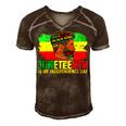 Juneteenth Is My Independence Day Black King Fathers Day Men's Short Sleeve V-neck 3D Print Retro Tshirt Brown