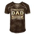 Like A Regular Dad Only Way Cooler Gymnastics Dad Men's Short Sleeve V-neck 3D Print Retro Tshirt Brown