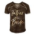 Matching Bridal Party For Family Father Of The Bride Men's Short Sleeve V-neck 3D Print Retro Tshirt Brown