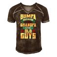 Mens Bumpa Because Grandpa Is For Old Guys Fathers Day Gifts Men's Short Sleeve V-neck 3D Print Retro Tshirt Brown