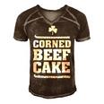 Mens Corned Beefcake Funny St Patricks Day 551 Trending Shirt Men's Short Sleeve V-neck 3D Print Retro Tshirt Brown