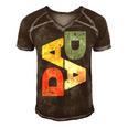 Mens Dada Fathers Day Men's Short Sleeve V-neck 3D Print Retro Tshirt Brown