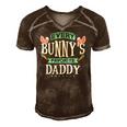Mens Every Bunnys Favorite Daddy Tee Cute Easter Egg Gift Men's Short Sleeve V-neck 3D Print Retro Tshirt Brown
