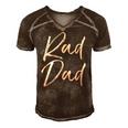 Mens Fun Fathers Day Gift From Son Cool Quote Saying Rad Dad Men's Short Sleeve V-neck 3D Print Retro Tshirt Brown