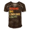 Mens Funny Lawn Mowing Lawn Care Stuff Gift Vintage Retro Men's Short Sleeve V-neck 3D Print Retro Tshirt Brown