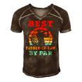 Mens Gift For Fathers Day Tee - Best Father-In-Law By Par Golfing Men's Short Sleeve V-neck 3D Print Retro Tshirt Brown