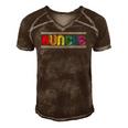Mens Guncle Gay Uncle Lgbt Pride Flag Gift Men's Short Sleeve V-neck 3D Print Retro Tshirt Brown