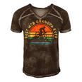 Mens Mountain Bike Retro Biking Vintage - Mtb Biker Grandpa Gifts 481 Trending Shirt Men's Short Sleeve V-neck 3D Print Retro Tshirt Brown