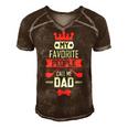 Mens My Favorite People Call Me Pop Fathers Day Men's Short Sleeve V-neck 3D Print Retro Tshirt Brown