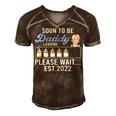 Mens New Dad Shirt Funny Pregnancy Announcement Soon To Be Daddy 277 Trending Shir Men's Short Sleeve V-neck 3D Print Retro Tshirt Brown