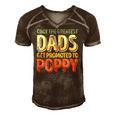 Mens Only The Greatest Dads Get Promoted To Poppy Men's Short Sleeve V-neck 3D Print Retro Tshirt Brown
