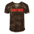 Mens Rad Dad Cool Vintage Rock And Roll Funny Fathers Day Papa Men's Short Sleeve V-neck 3D Print Retro Tshirt Brown