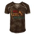 Mens Reel Cool Appa Fishing Fathers Day Men's Short Sleeve V-neck 3D Print Retro Tshirt Brown