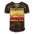 Mens Retro Dear Dad Great Job Were Awesome Thank You Vintage Men's Short Sleeve V-neck 3D Print Retro Tshirt Brown