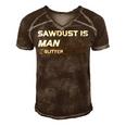 Mens Sawdust Is Man Glitter 353 Trending Shirt Men's Short Sleeve V-neck 3D Print Retro Tshirt Brown