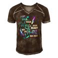Mom And Dad Your Wings Were Ready But My Heart Was Not Men's Short Sleeve V-neck 3D Print Retro Tshirt Brown